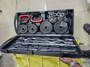 58kg Adjustable Dumbbell and Barbell Set with Case
