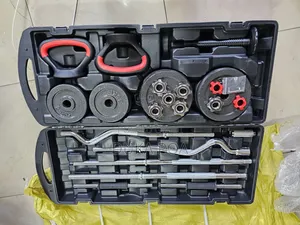Seti ya York 58kg Dumbbell na Barbell Inayoweza Kurekebishwa