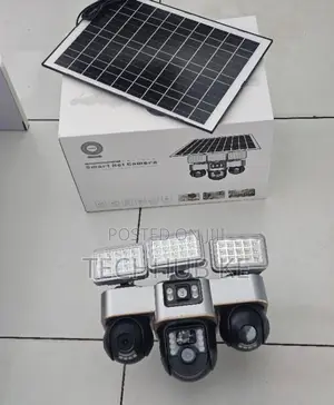 Kamera ya Usalama ya Nje ya 4G yenye Lenzi Tatu na Solar Panel