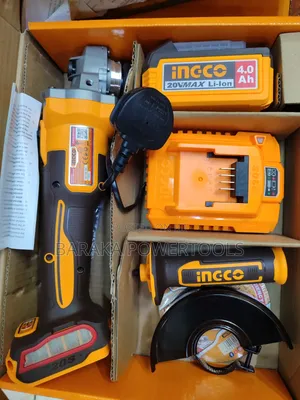 INGCO 20V MAX Seti ya Grinder ya Pembe Isiyo na Kamba