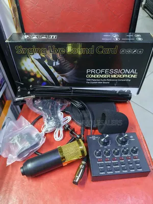 BM800 Condenser Microphone with V8 Sound Card