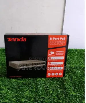 Tenda 8 Port PoE Switch ya Kamera za Usalama