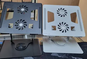 Rotating Laptop Cooling Stand with Dual Fans