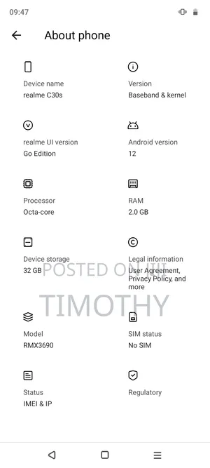 Realme C30s 32GB Blue (Used)