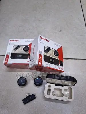 Wireless Neepho NP-58 Microphone Kit - Smart Charging Case Dual Mics