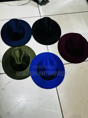 Kofia za Fedora za Rangi Nyingi Zenye Ukingo Mpana