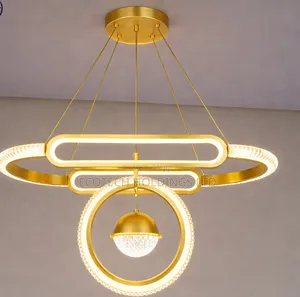 Chandelier ya Kisasa ya Dhahabu ya LED