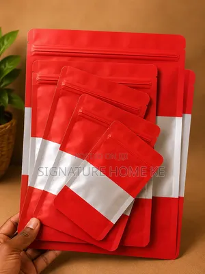 Kraft Ziplock Bag Pouches with Window (15 Pieces)