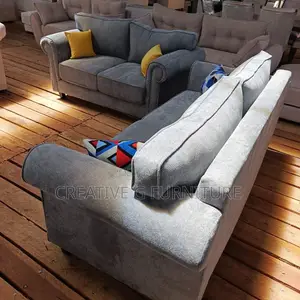 Seti ya Sofa ya Viti 5 Rangi ya Kijivu (3+2)