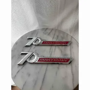 Weather Resistant 3D ABS Plastic 70th Anniversary Badge