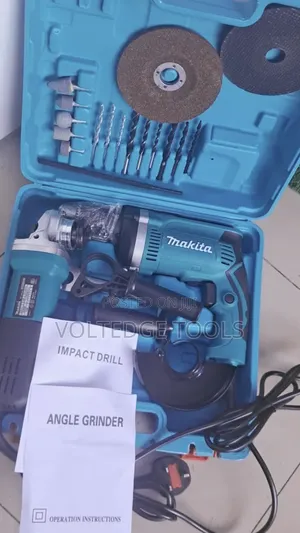 Makita 2-in-1 Power Tool Combo Kit - Impact Drill and Angle Grinder