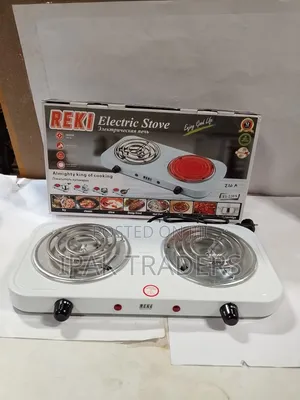 Double Coil Electric Hot Plate - Steel, Adjustable Temperature