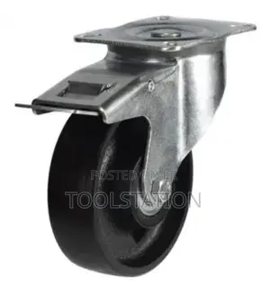 4x1 Inch Metal Cast Iron Brake Heavy Duty Castor Wheel