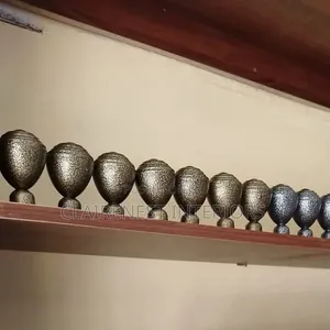 Classy Powder-Coated Curtain Rods with Flower Design