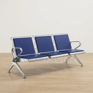 Waiting Chair - 3 Seater Airport Style Visitor Bench with Steel Frame