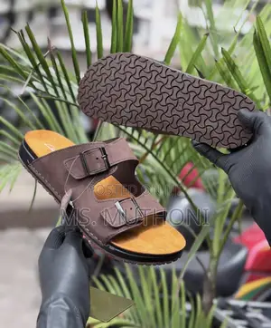 Stylish Clarks Double-Buckle Leather Sandals