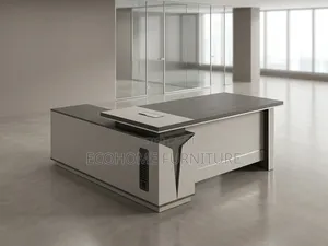 Executive Office Desk - Modern L-Shaped Managerial Workstation