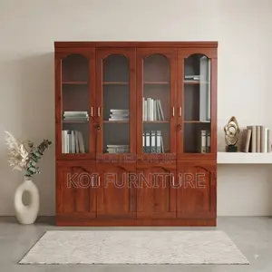 Kabati la Ofisi la Droo Nne la Executive Rangi ya Mahogany