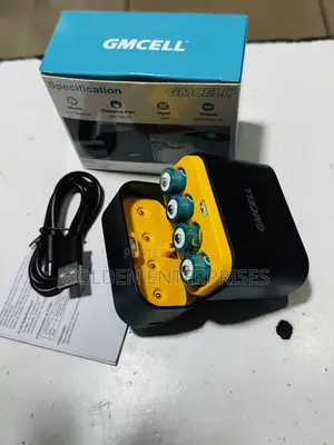 4-Port AA Lithium Rechargeable Battery Set