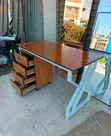 Meza ya Ofisi ya Metallic na Kiti cha Ergonomic - 1
