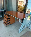 Meza ya Ofisi ya Metallic na Kiti cha Ergonomic - 2