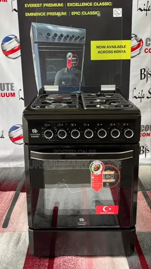 BJS Everest Black 60x60 Cooker with Turbo Fan Oven