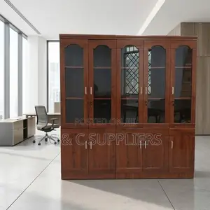 5-Door Mahogany Display Cabinet