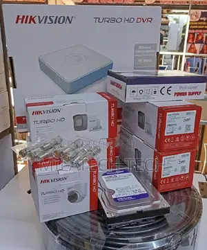 4 Channel CCTV Kit Hikvision HD Cameras + DVR + Hard Disk