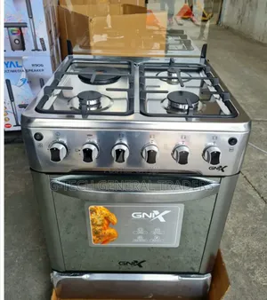 Gnix 3 Gas + 1 Hotplate 60x60 Standing Cooker with Electric Oven