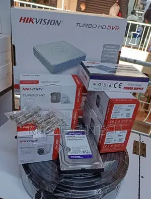 Seti ya Kamera za Usalama za Hikvision 4 | DVR ya Njia 4 + HDD + Vifaa