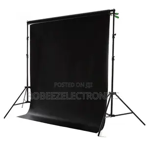 Mandhari ya Vinyl Nyeusi Isiyong'aa 2.8x6M