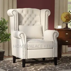 Upholstered Tufted Armchair with Padded Seat and Backrest
