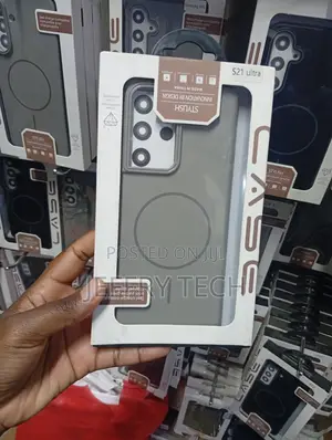 Gray Magnetic Matte Phone Case for Samsung Galaxy S21 Ultra