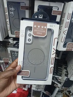 Kesi ya Kijivu ya Magnetic MagSafe-compatible kwa Samsung Galaxy S22+