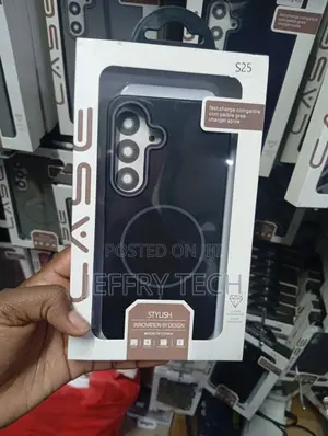 Black Magnetic Phone Case for Samsung Galaxy S25