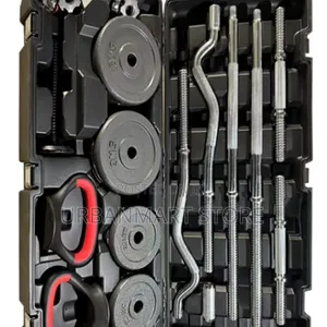 York 58KG Adjustable Dumbbell Barbell Set with Case