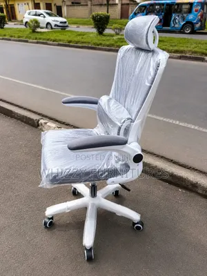 White and Grey Ergonomic Office Chair