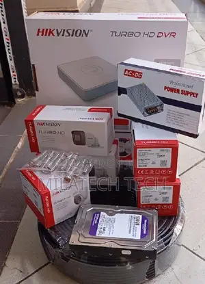 Seti ya CCTV ya Hikvision Chaneli 4 - Kamera 4 za HD + DVR + Vifaa