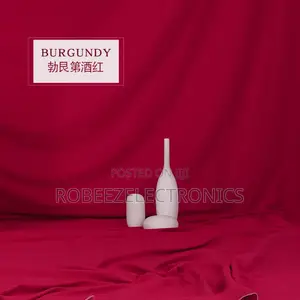 Kitambaa Laini cha Muslin cha Mandhari 3m x 4m Rangi ya Burgundy