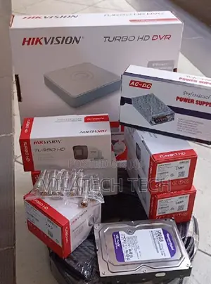 Mfumo Kamili wa Usalama wa CCTV wa Kamera 4 za Hikvision