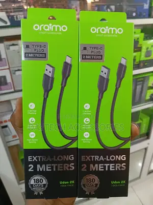 Kebo ya Kuchaji Haraka ya Oraimo Udon 2X USB-A kwenda Type-C 2A