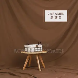 Kitambaa Laini cha Muslin cha Mandhari 3m x 4m Rangi ya Caramel