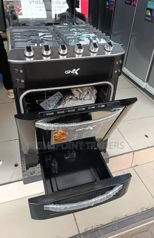 Jiko la GNIX Nyeusi 60x60 la Usalama na Wok Burner
