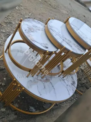 Meza ya Marumaru Safi ya Kifahari 4-in-1