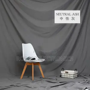Kitambaa Laini cha Muslin cha Mandhari 3m x 4m Rangi ya Kijivu