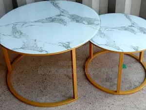 Meza ya Kahawa ya Marble Nesting