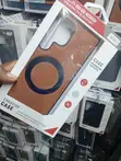 Samsung Galaxy S23 Ultra Kifuniko cha Kinga chenye Pete ya Sumaku - Kahawia - 2