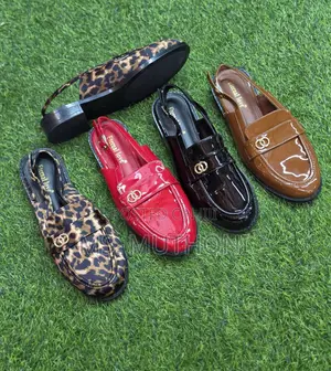 Stylish Ladies Patent Leather Slingback Loafers