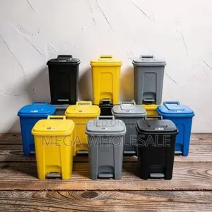 Pipa la Taka la Lita 30 la Plastiki Ngumu la Kukanyaga