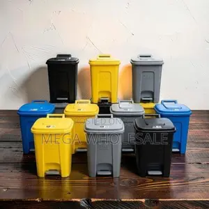 Pipa la Taka la Lita 30 la Plastiki Ngumu lenye Pedi